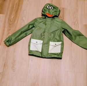 Kids Green Frog Hooded Jacket